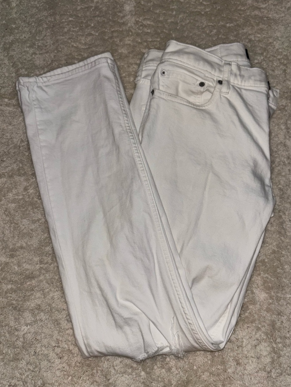 Hollister White Slim Straight Jeans